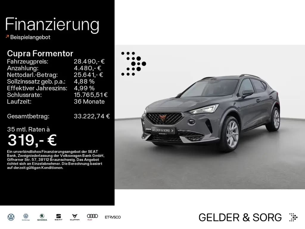 Main__Slider__Photo:Cupra Formentor 2.0 TDI Rückfahrkamera*LED*Einparkh. 10/2023-0