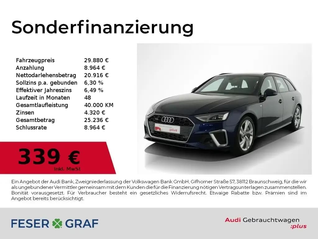 Main__Slider__Photo:Audi A4 Avant 45 TFSI qu S Line Int Navi,Leder,Kamera 11/2021-0