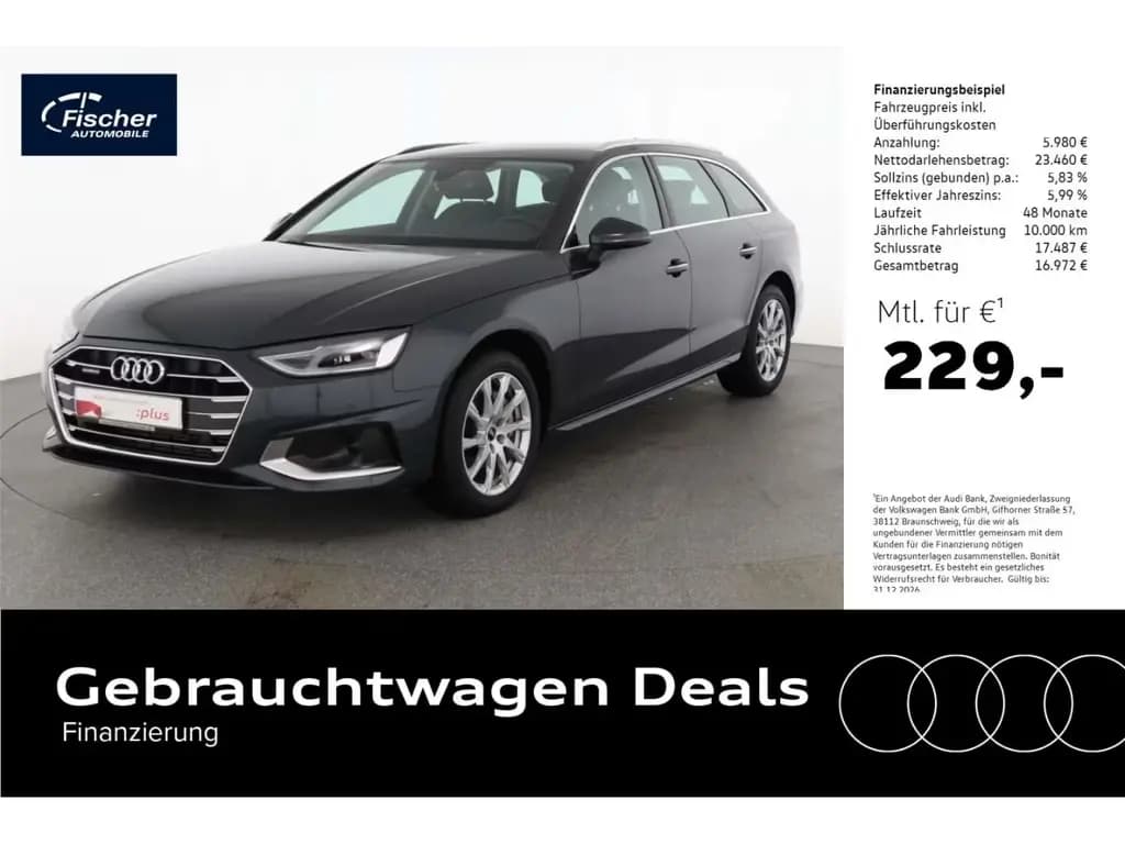 Main__Slider__Photo:Audi A4 Avant 40 TFSI qu Advanced NAV/Leder/LED/ACC 02/2023-0