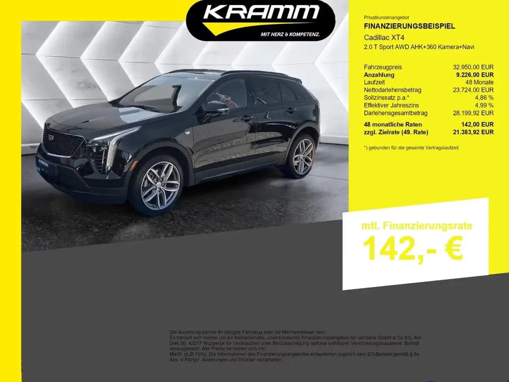 Main__Slider__Photo:Cadillac XT4 2.0 T Sport AWD AHK+360 Kamera+Navi 07/2023-0