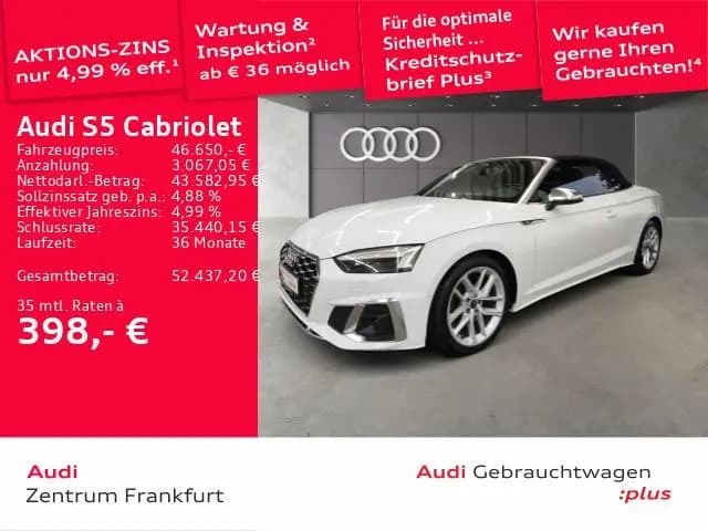 Main__Slider__Photo:Audi S5 Cabriolet TFSI tiptronic MatrixLED DAB Tempom 12/2023-0