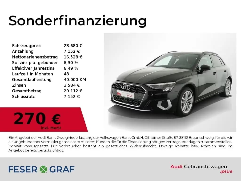 Main__Slider__Photo:Audi A3 Sportback 35 TDI S tronic adv Navi,LED,Sports 02/2024-0