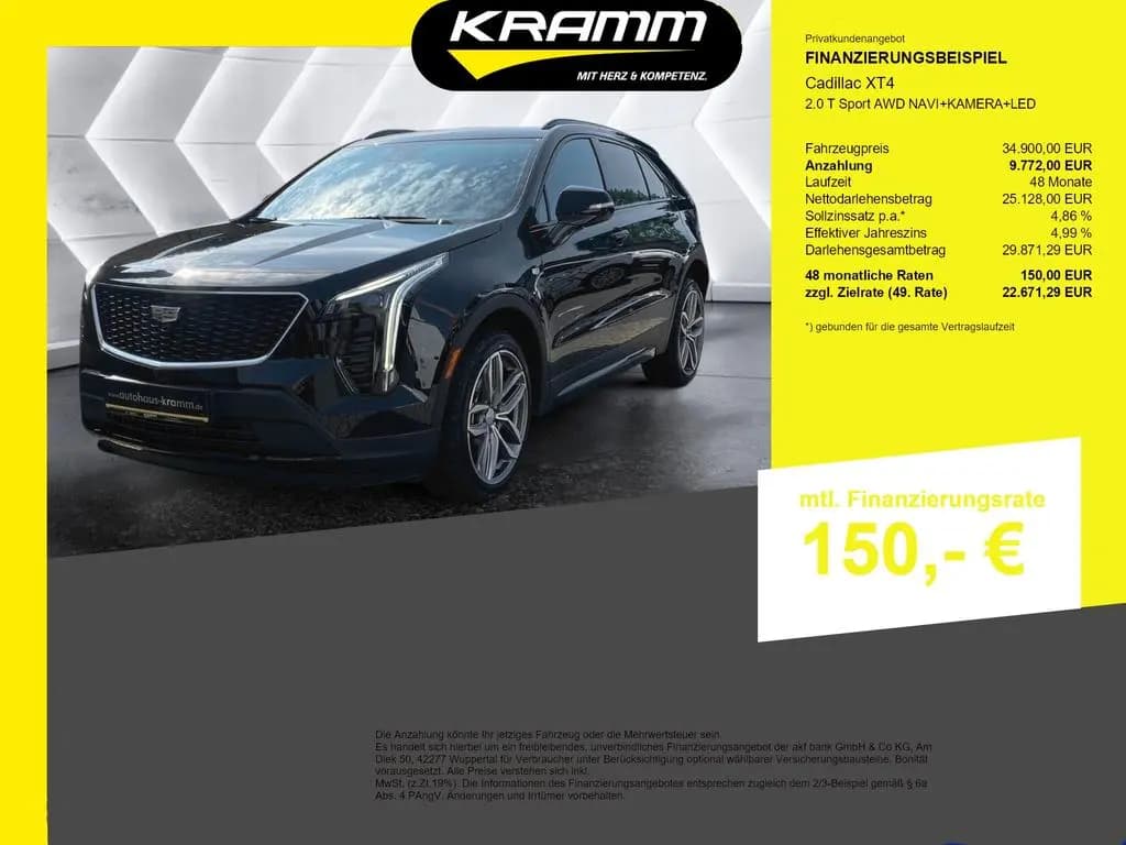 Main__Slider__Photo:Cadillac XT4 2.0 T Sport AWD NAVI+KAMERA+LED 08/2023-0