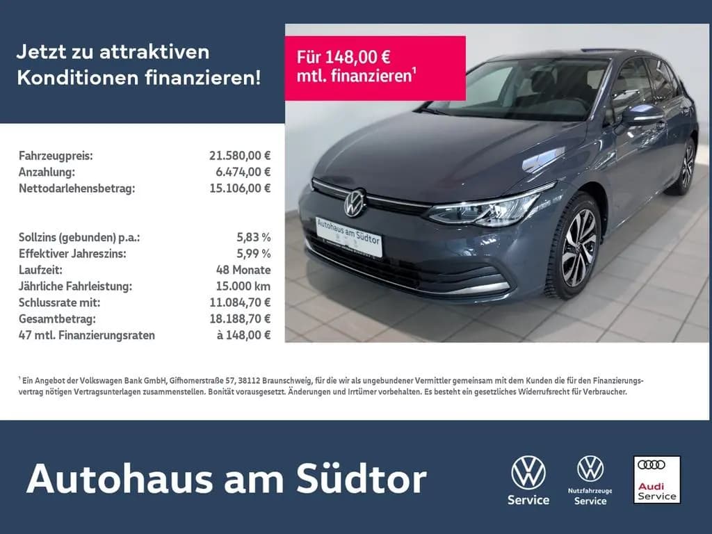 Main__Slider__Photo:Volkswagen Golf VIII "ACTIVE" 2.0 TDI DSG | LED RFK ACC 06/2021-0