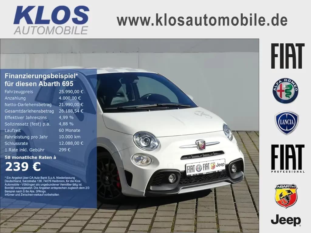 Main__Slider__Photo:Abarth 695 70TH ANNIVERSARIO 1.4 T-JET NAVI CARPLAY XEN 04/2021-0