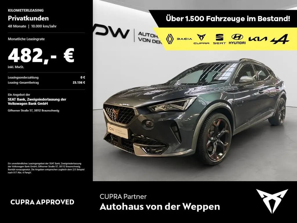 Main__Slider__Photo:Cupra Formentor VZ 4Drive 2.0 TSI AHK Klima Navi 07/2024-0
