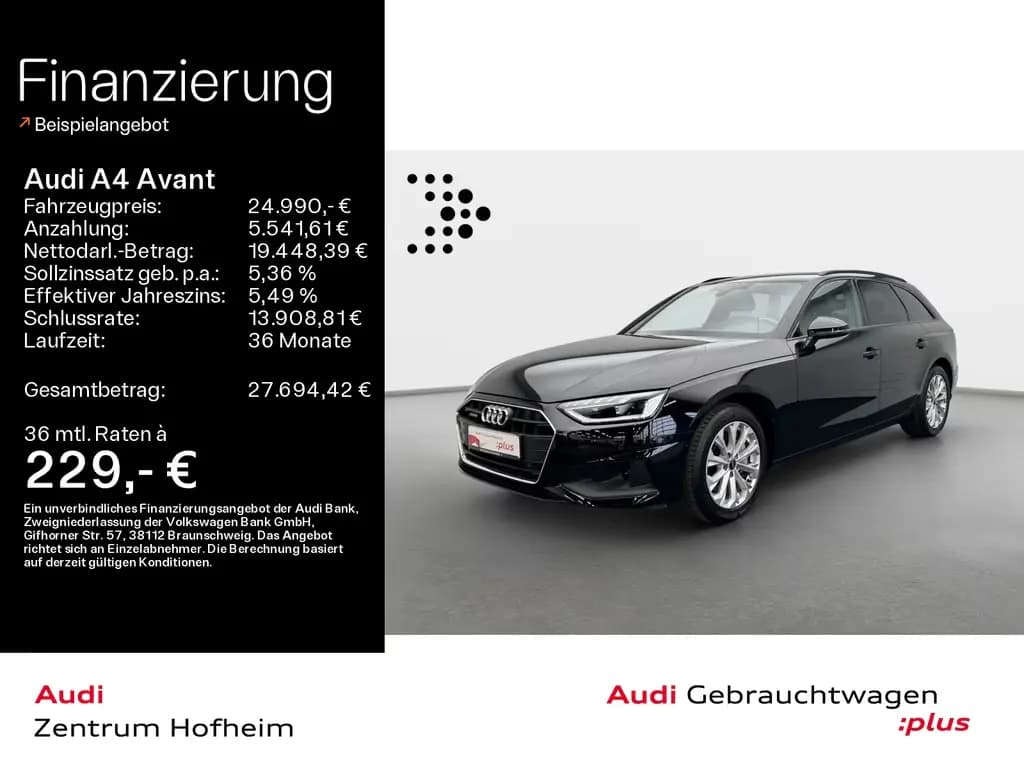 Main__Slider__Photo:Audi A4 Avant 40 TDI qu S tro*HUD*LED*Virtual*Navi+*T 11/2022-0