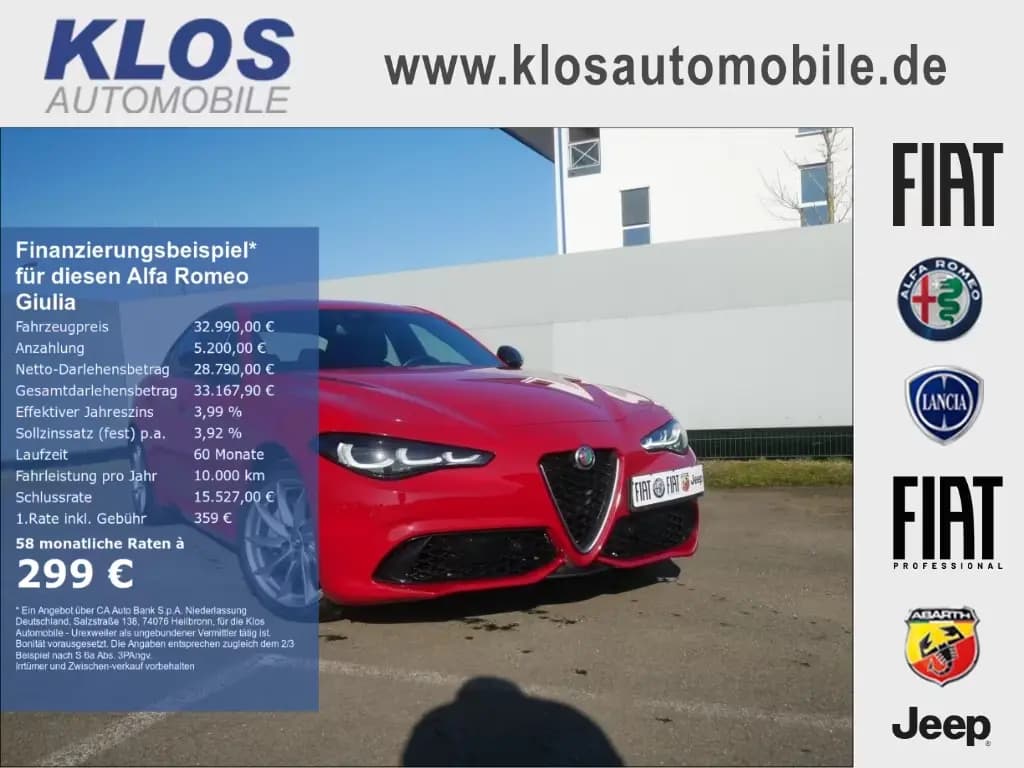 Main__Slider__Photo:Alfa Romeo Giulia TI 2.0 TURBO 16V 280 PS AT8 Q4 NAVI XENON 07/2023-0
