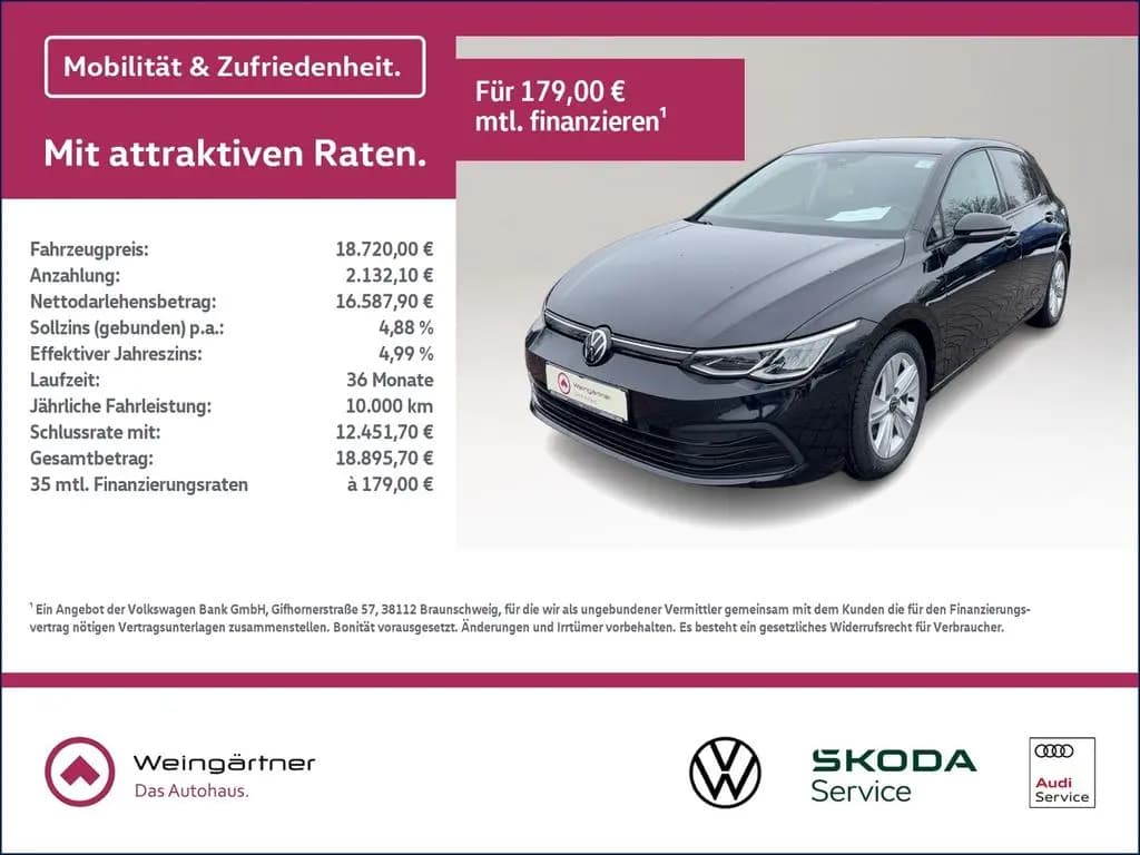 Main__Slider__Photo:Volkswagen Golf VIII 1.0 eTSI Life IQ.Drive, Massage, LED., 06/2022-0