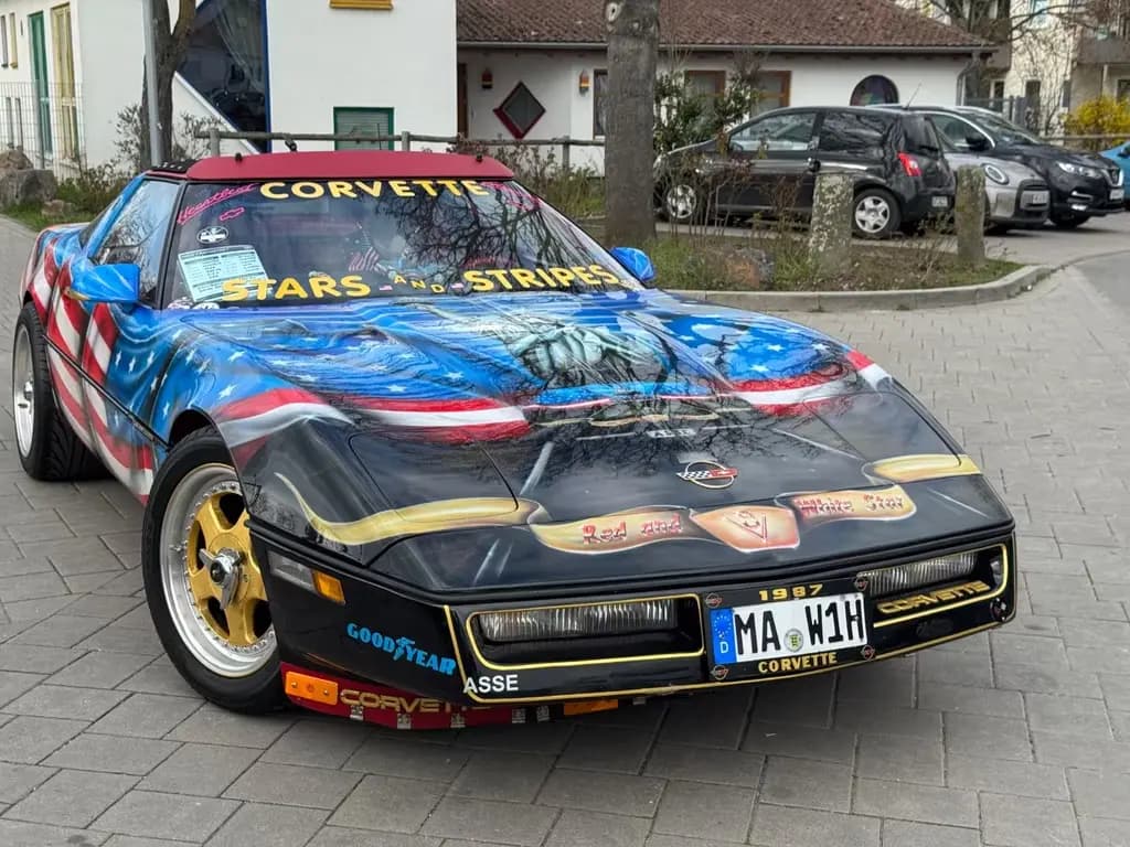 Main__Slider__Photo:Corvette C4 5.7 Targa AUTOMATIK+AIRBRUSH+GOLD+1.HAND 08/1987-0