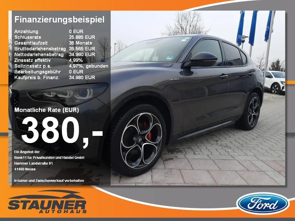 Main__Slider__Photo:Alfa Romeo Stelvio 2.2 JTDM Veloce Q4 ACC Kamera LED Leder 06/2024-0