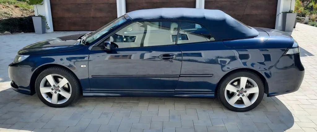 Main__Slider__Photo:Saab 9-3 Cabrio 2.0 Vector dunkelblau / beige 09/2008-0