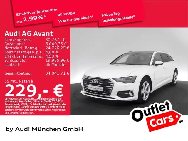 Main__Slider__Photo:Audi A6 Avant 45 TDI qu. sport Pano/Kamera/ACC/Virtua 11/2022-0