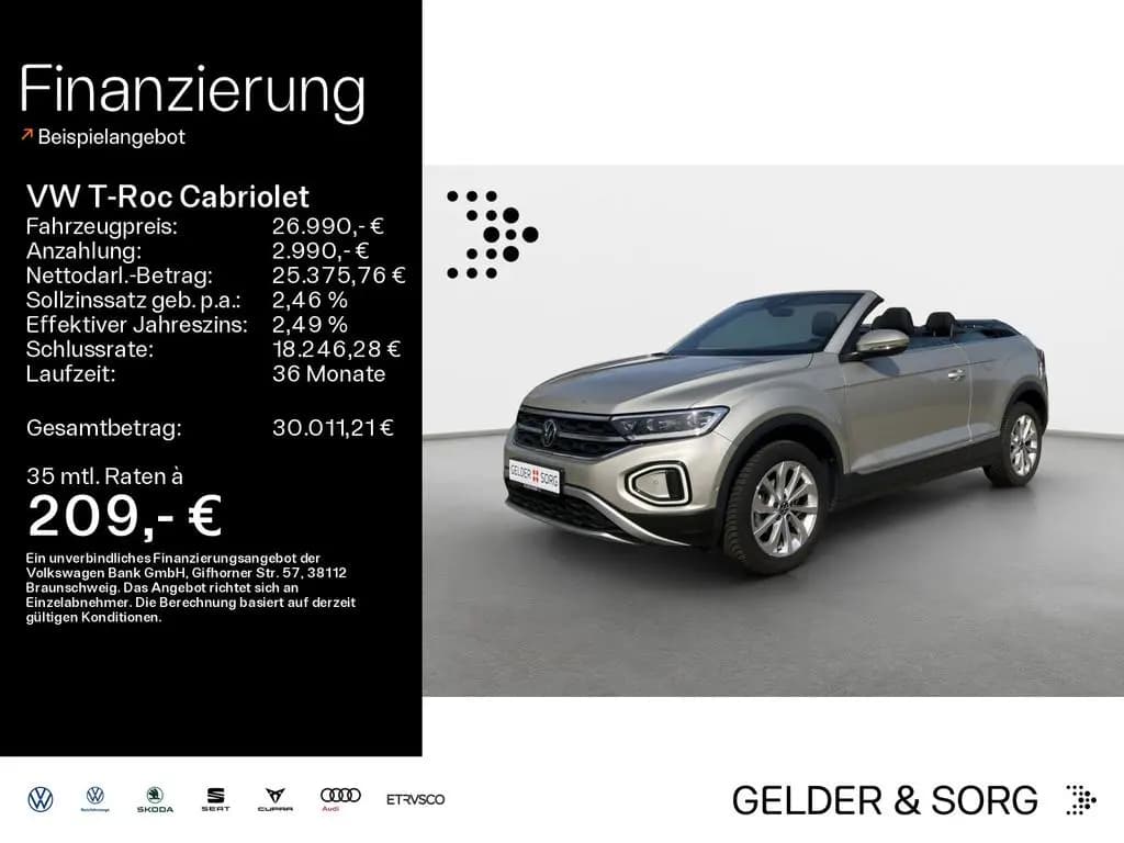 Main__Slider__Photo:Volkswagen T-Roc Cabriolet 1.0 TSI Style AHK*LED*Navi*RFK 12/2024-0