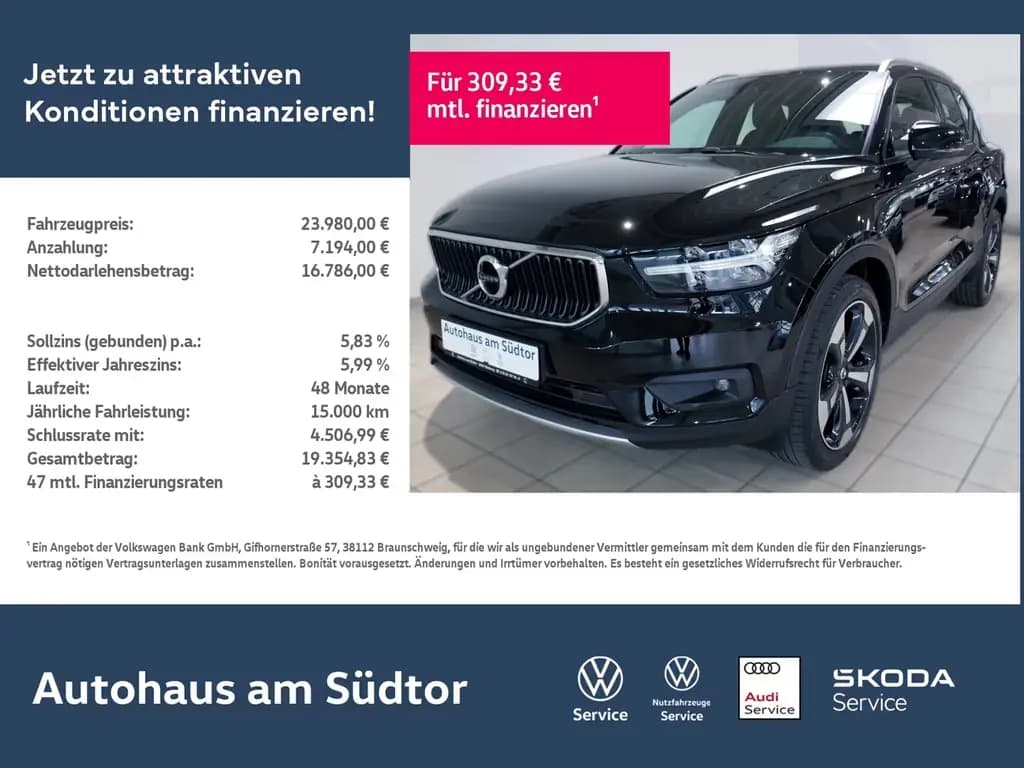 Main__Slider__Photo:Volvo XC40 D3 2WD Momentum Pro | LED AHK PDC GRA 05/2020-0