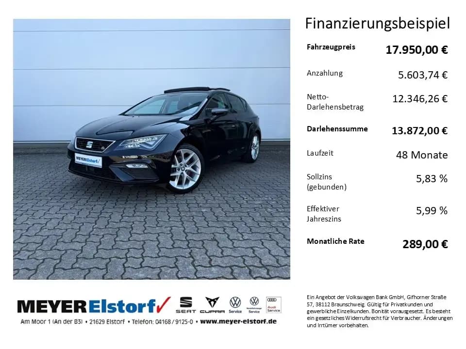 Main__Slider__Photo:Seat Leon FR 1.8 TSI DSG Leder LED Panor Navi ACC 08/2018-0