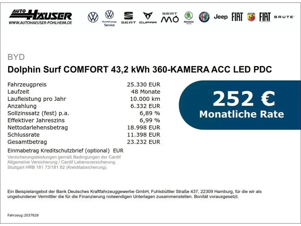 Main__Slider__Photo:BYD Dolphin Surf COMFORT 43,2 kWh 360-KAMERA ACC LED null-1