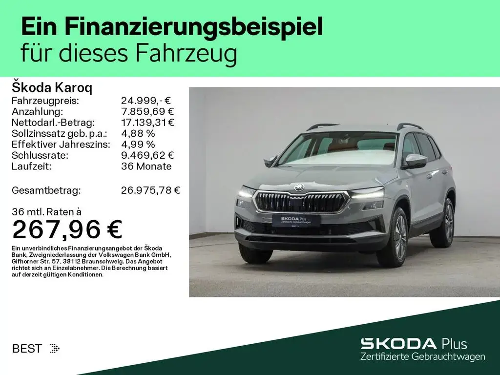 Main__Slider__Photo:Skoda Karoq 1.5 TSI TOUR*LED*KESSY*AHK*KAMERA*PDC*NAVI 08/2022-1
