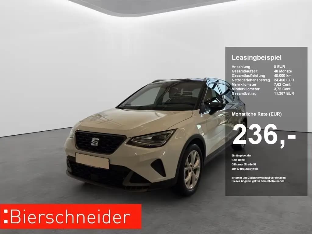 Main__Slider__Photo:Seat Arona 1.0 TSI DSG FR Business ab 199.-netto! LED 07/2025-0