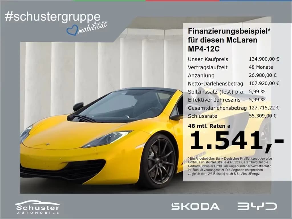 Main__Slider__Photo:McLaren MP4-12C Spider 3.8 V8*Carbon Meridian Navi Tempo 07/2014-0