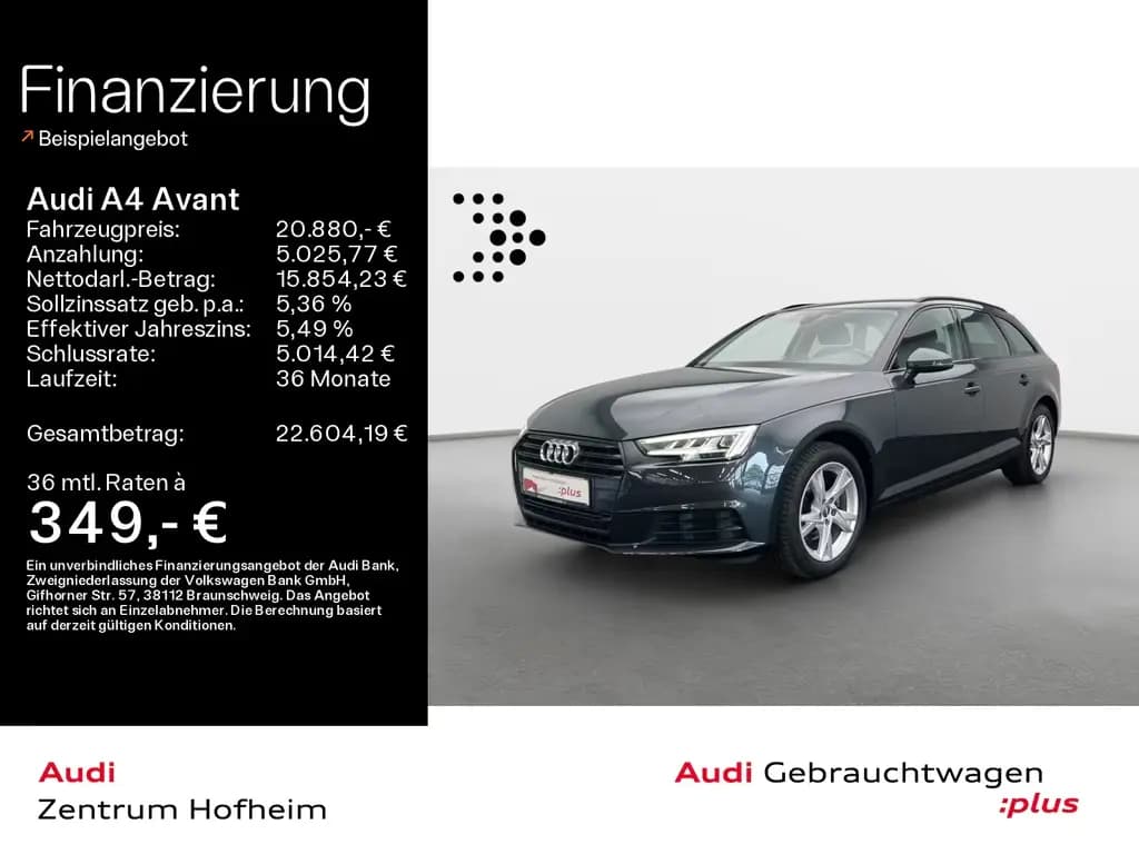 Main__Slider__Photo:Audi A4 Avant 40 TFSI Sport S tro*HUD*Matrix*Virtual* 05/2017-0