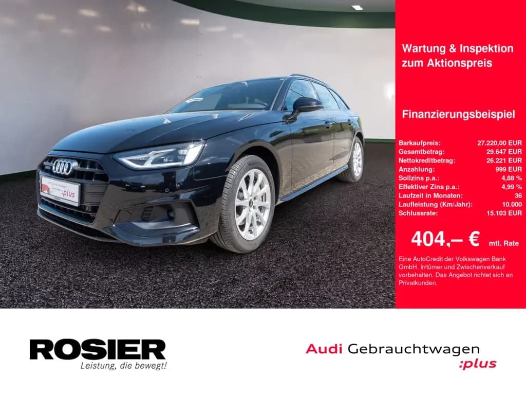 Main__Slider__Photo:Audi A4 Avant advanced 40 TDI quattro S tronic AHK BT 12/2021-0