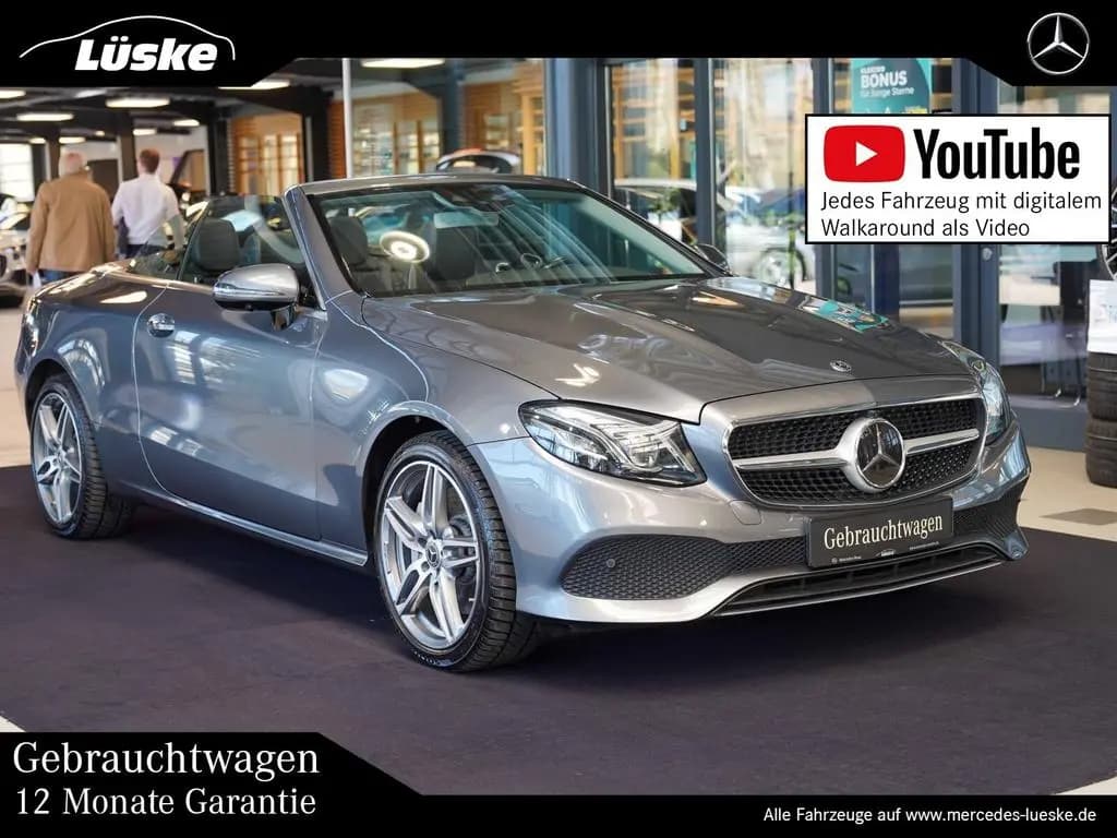 Main__Slider__Photo:Mercedes-Benz E-Class 400 4MATIC Cabriolet Sitzklima Burmester DISTR 12/2017-0