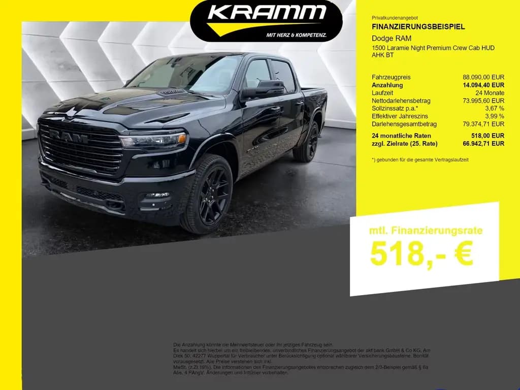 Main__Slider__Photo:Dodge RAM 1500 Laramie Night Premium Crew Cab HUD AHK null-0