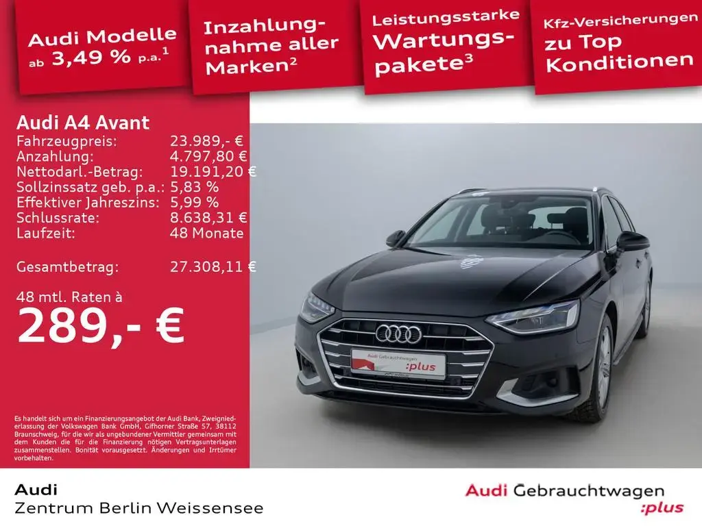 Main__Slider__Photo:Audi A4 Avant 35 TFSI S-TRO*GJR*LED*NAVI*RFK*SIDE** 04/2023-1