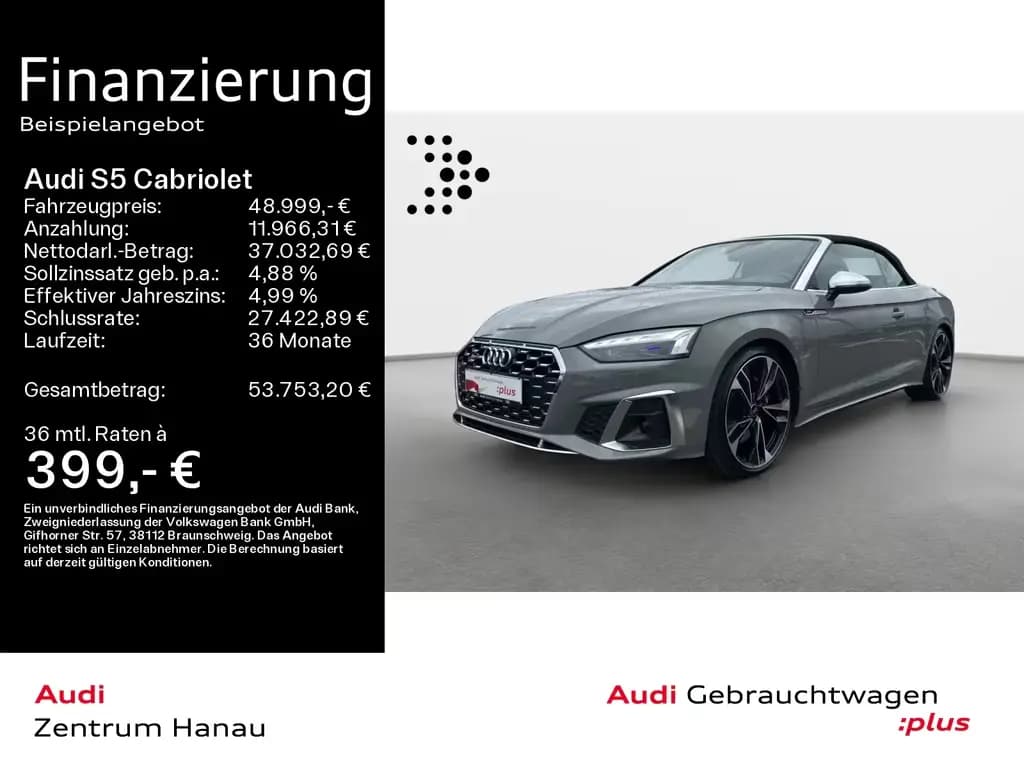 Main__Slider__Photo:Audi S5 Cabriolet TFSI QUATTRO MATRIX*NAVI*AHK*20ZOLL 04/2022-0