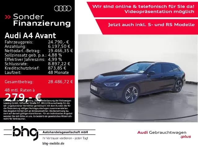Main__Slider__Photo:Audi A4 Avant advanced 40 TDI S-tronic  *HUD*NAVI*OPT 03/2023-0