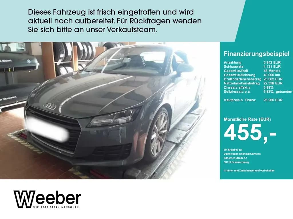 Main__Slider__Photo:Audi TT Coupe s line NAVI*LED*LEDER*20LM*GRA*KEYLESS 02/2015-0