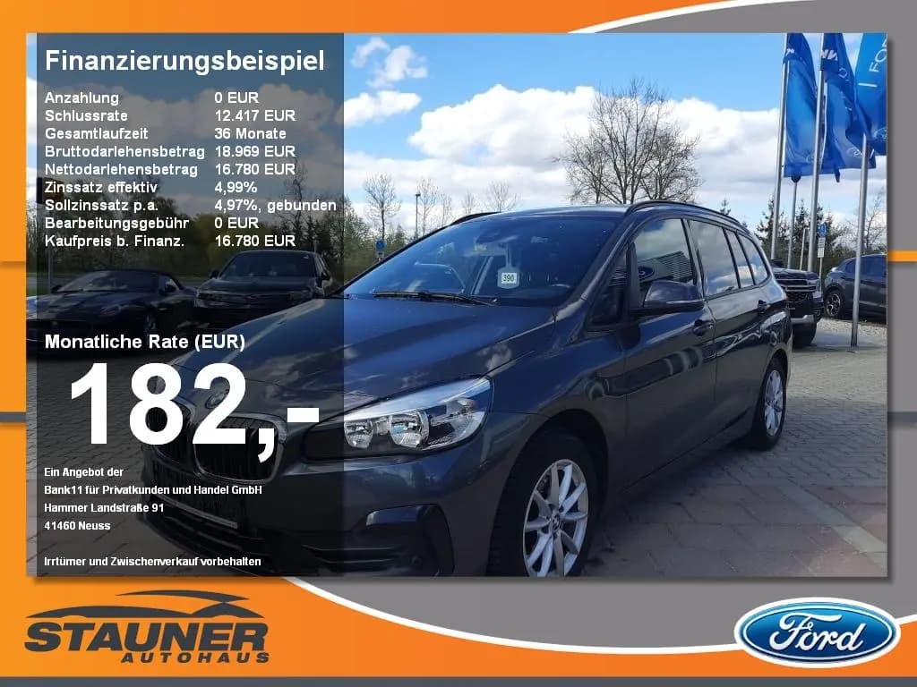 Main__Slider__Photo:BMW 2 Series 216d Gran Tourer Advantage Navi SHZ Tempomat 07/2019-0