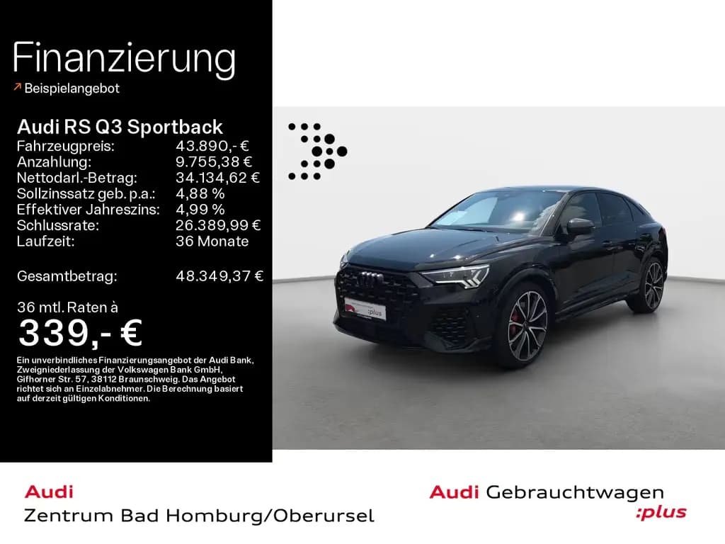 Main__Slider__Photo:Audi RSQ3 RS Q3 Sportback quattro*Navi*Matrix*Alu*SONOS*Ca 04/2023-0
