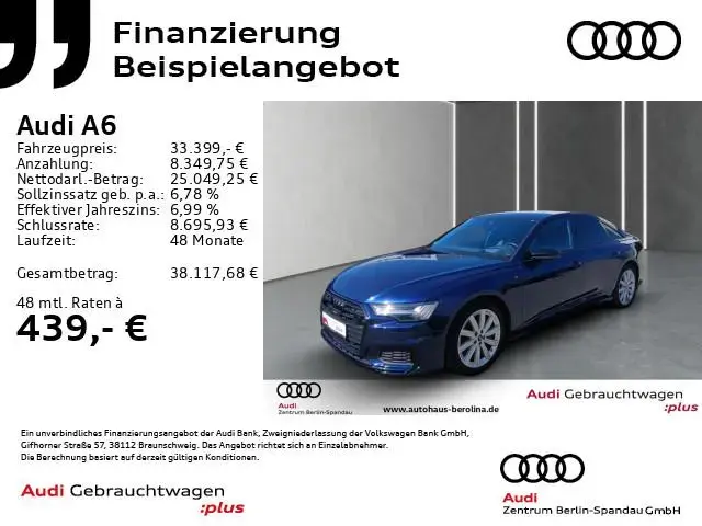 Main__Slider__Photo:Audi A6 Lim. 55 TFSI e qu. S line S tronic *HuD*B&O* 01/2021-1