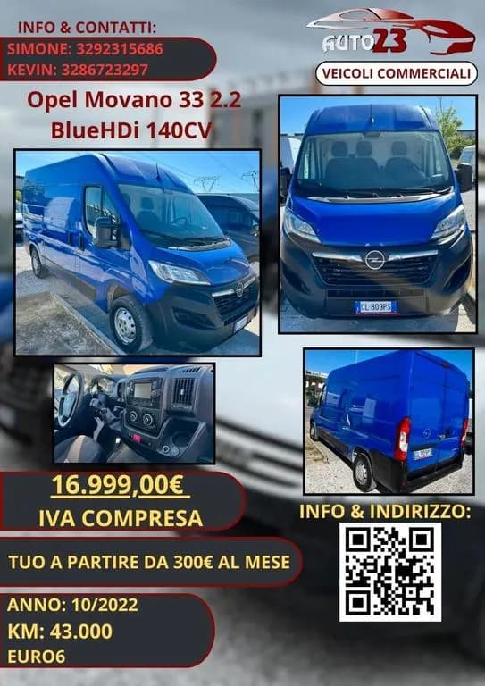 Main__Slider__Photo:Other Opel Movano 33 2.2 BlueHDi 140CV Iva Compresa 10/2022-0