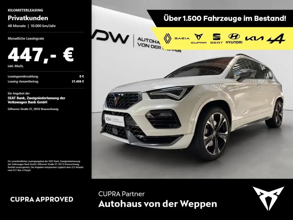 Main__Slider__Photo:Cupra Ateca 4Drive 2.0 TSI AHK, Travel Ass., SHZ 04/2023-0