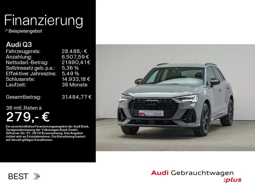 Main__Slider__Photo:Audi Q3 S line 35 TFSI Navi, LED, PDC, SHZ, Interface 04/2022-0