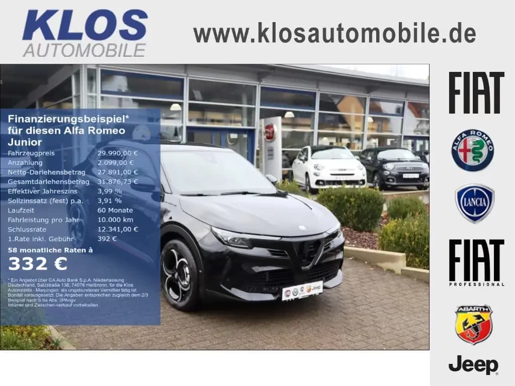Main__Slider__Photo:Alfa Romeo Junior IBRIDA SPECIALE 1.2 VGT 145PS DCT6 SCHIEB 10/2025-0