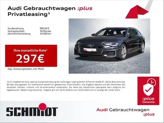 Main__Slider__Photo:Audi A6 Avant 45 TFSI S line AHK ACC BuO LM19 Komfort 03/2023-0