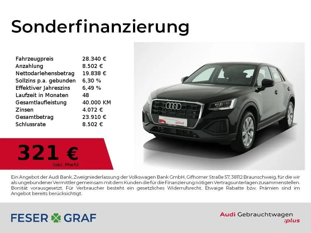 Main__Slider__Photo:Audi Q2 35 TFSI S tronic Kamera,SmartphoneI,LED,Sitzh 02/2025-0