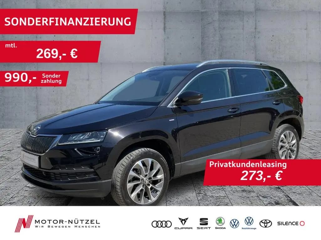 Main__Slider__Photo:Skoda Karoq 1.5 TSI CLEVER LED+APP+DAB+GRA+SHZ+PDC+AHK 04/2021-0
