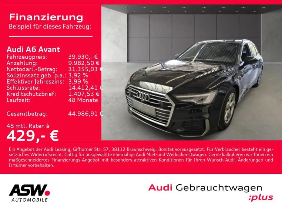 Main__Slider__Photo:Audi A6 Avant S line 45TDI quattro Stron LED 360° AHK 02/2023-0
