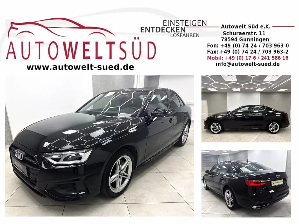 Main__Slider__Photo:Audi A4 Limousine 40 TDI Quattro AHK Rcam LED Black N 04/2023-0