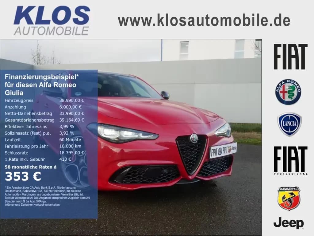 Main__Slider__Photo:Alfa Romeo Giulia COMPETIZIONE 2.0 TURBO 16V 280 PS AT8 Q4 08/2023-0