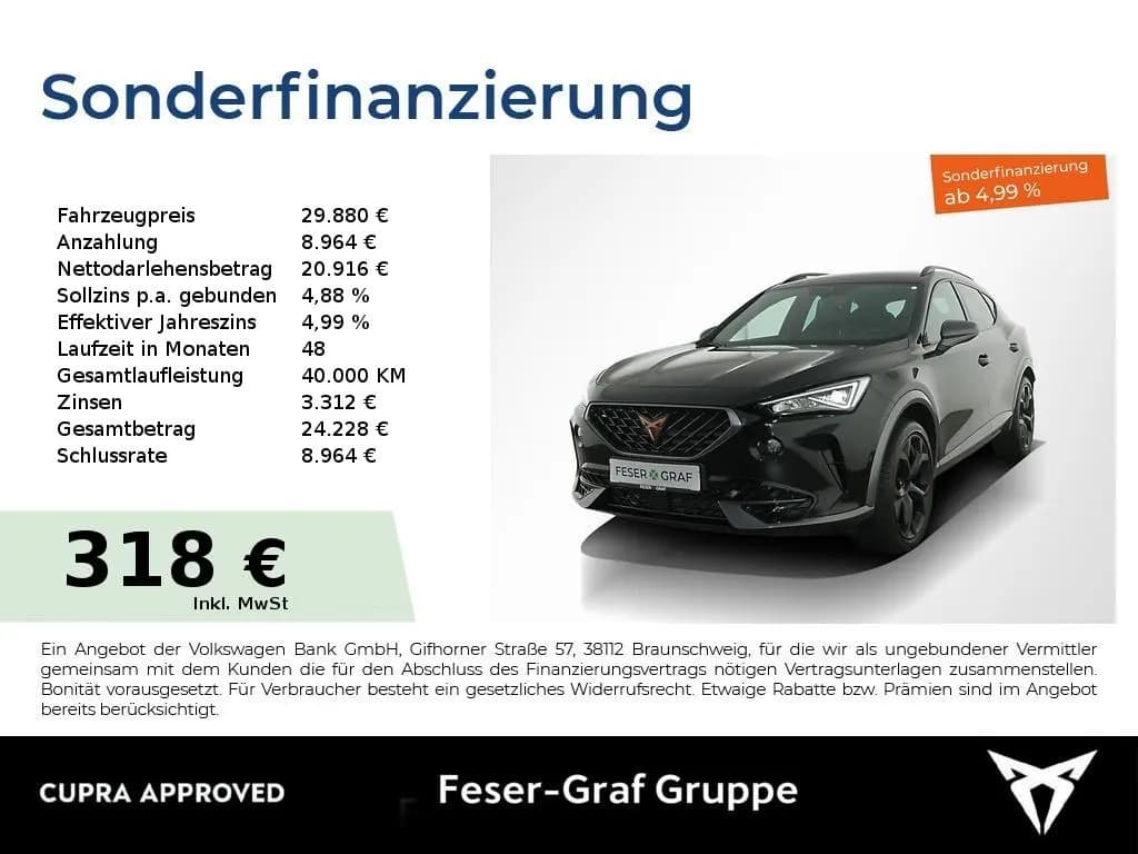 Main__Slider__Photo:Cupra Formentor VZ 2.0 TFSI 4x4 DSG ACC Hecklappe el. 03/2024-0