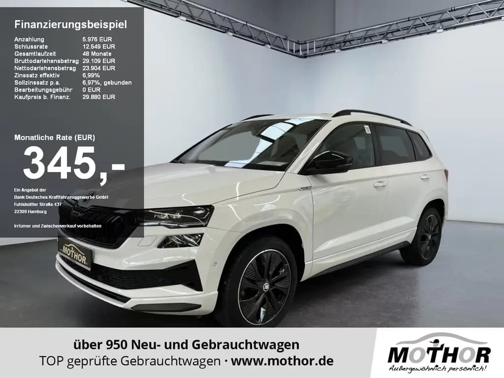 Main__Slider__Photo:Skoda Karoq Sportline 1.5TSI DSG 360°Kamera MATRIX ACC 09/2022-0