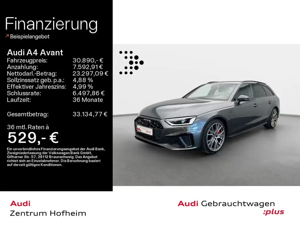 Main__Slider__Photo:Audi A4 Avant 45 TFSI qu S line edition one S tro*Mat 04/2020-0