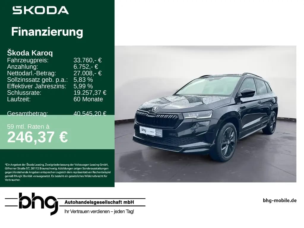 Main__Slider__Photo:Skoda Karoq Sportline 2,0 TSI DSG Kamera PDC AHK PANO 11/2022-0