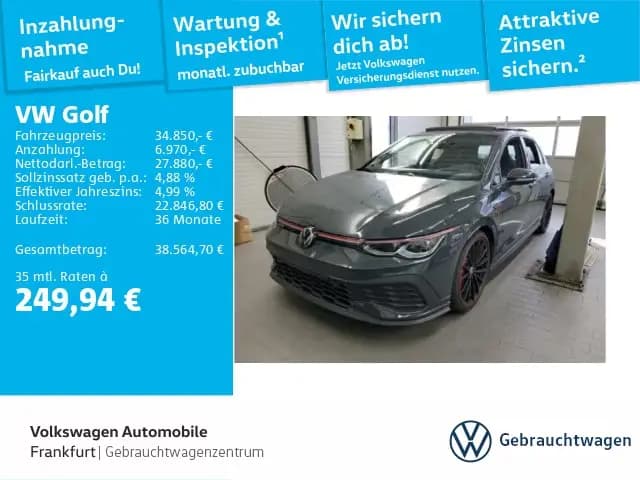 Main__Slider__Photo:Volkswagen Golf VIII 2.0 TSI DSG GTI  Clubsport Navi Head-u 03/2023-0